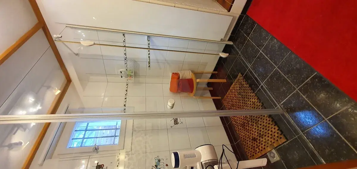 Spacious modern shower cabin