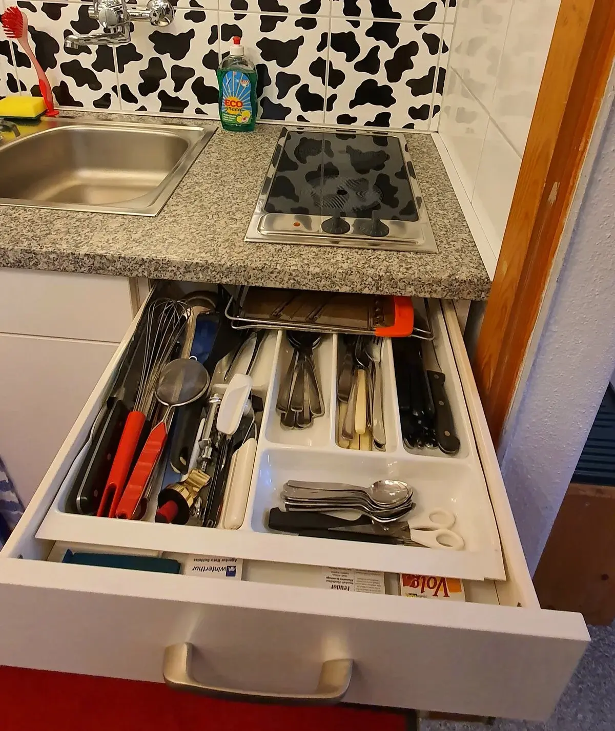 Kitchen overview with all appliances