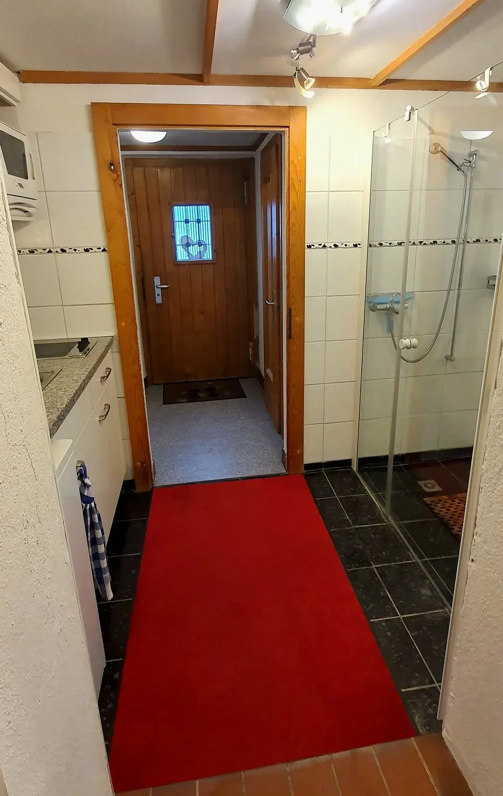 View from kitchen to hallway