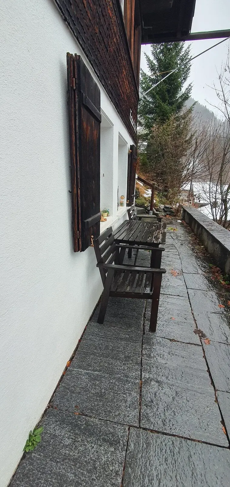 Terrace with table for outdoor relaxation