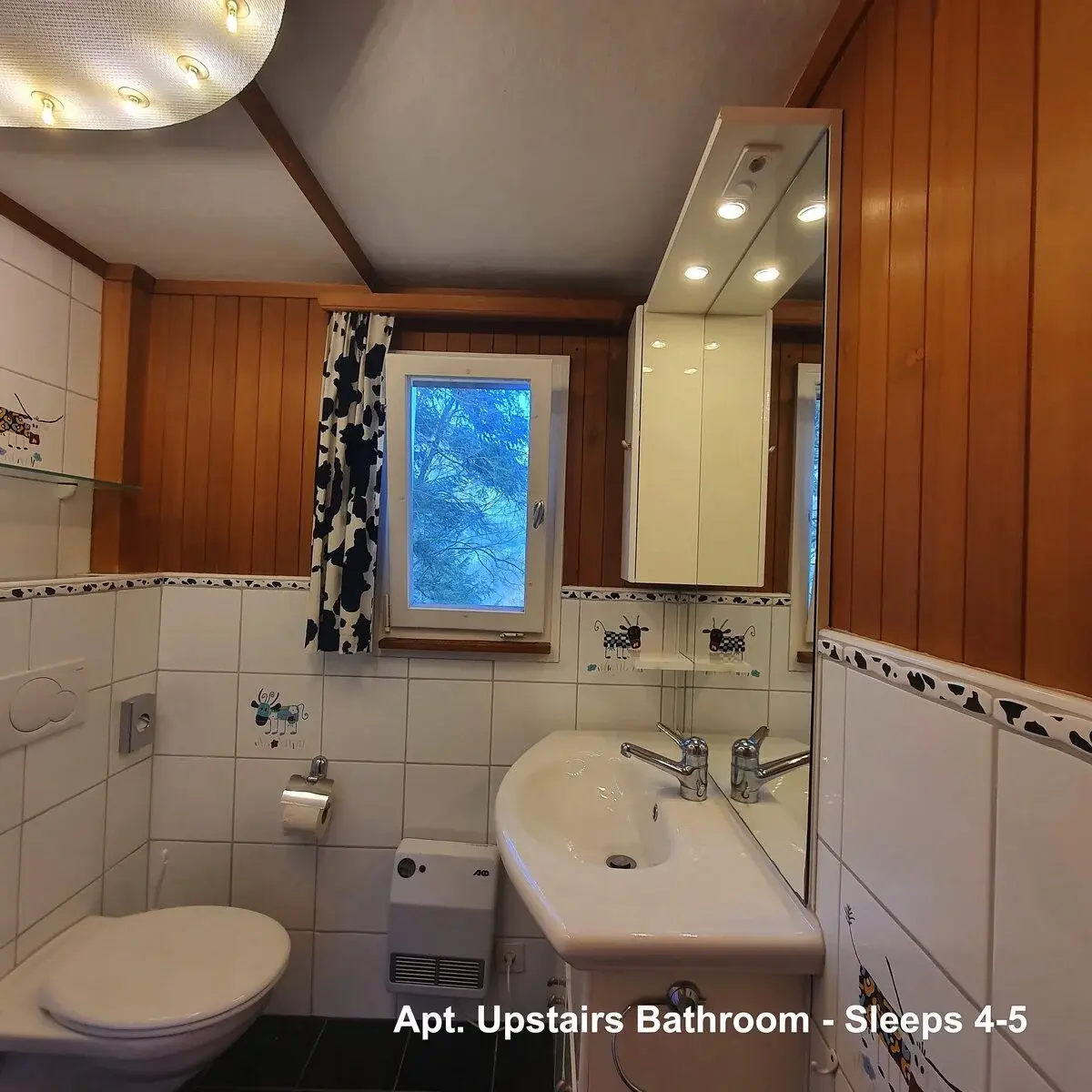 Upper floor bathroom overview