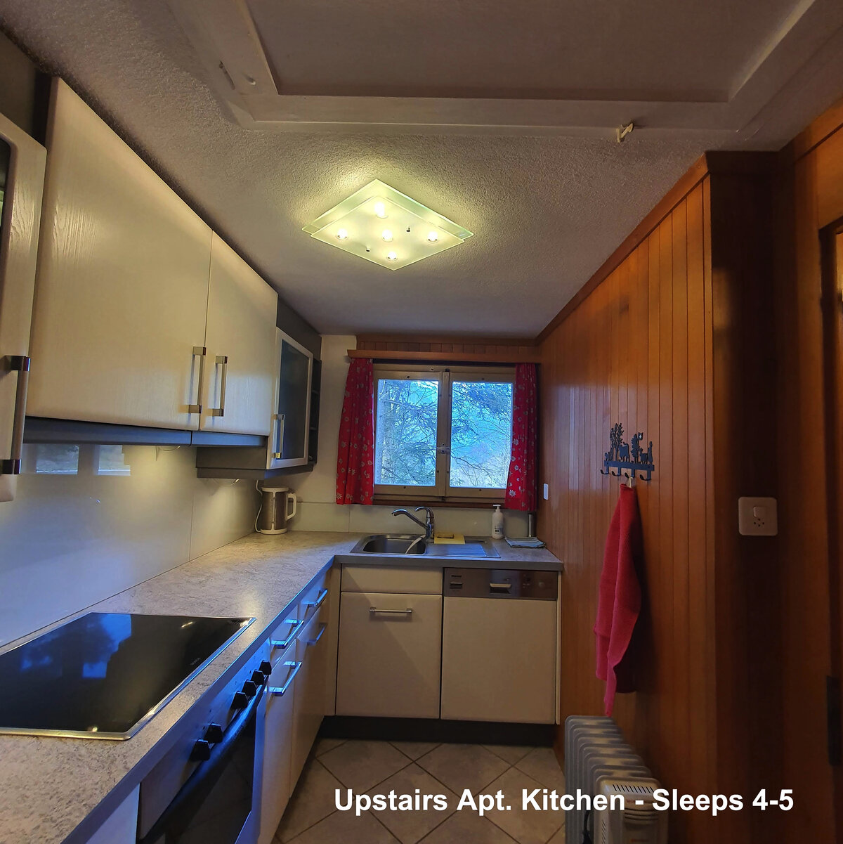 Upper floor kitchen overview